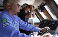 American boat patrols waters around new offshore wind farms to protect jobs