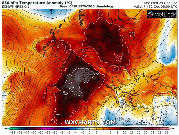 Winter European Temperature Anomaly