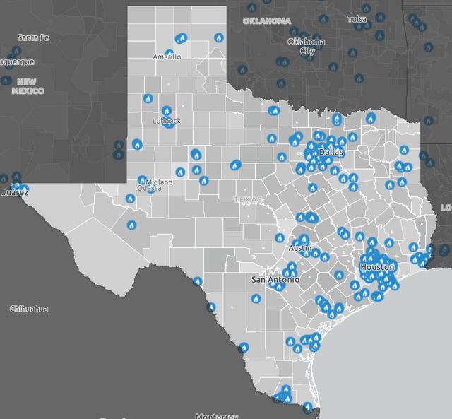 Natural Gas Power Plants in Texas