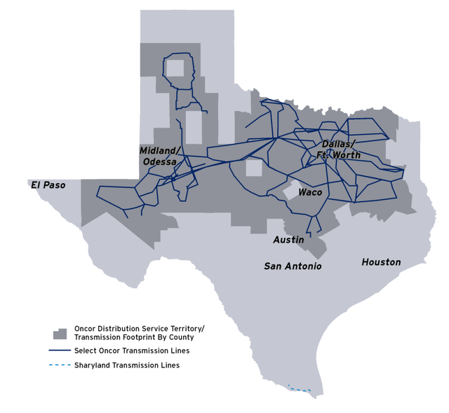 Sempra Texas Oncor Footprint