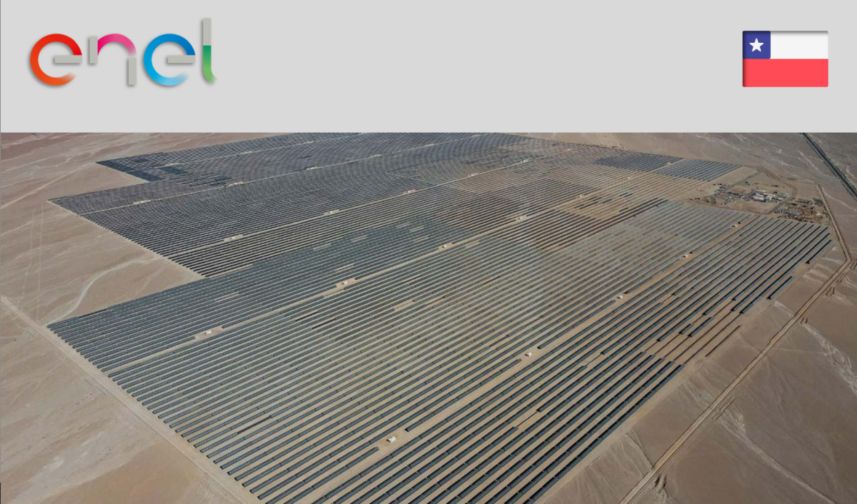 Enel brings its YTD installed capacity in Chile to ~1.1 GW, launches the largest solar farm in the country