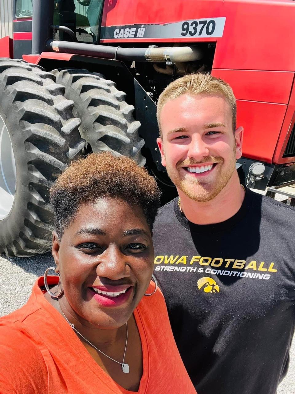 Tina Gunn and Zach Twedt got together at the Twedt family farm outside Story City last Thursday.