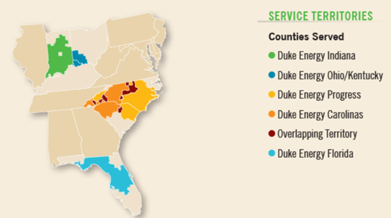 Duke Energy Service Area Map