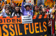 Tens of thousands march to demand end to fossil fuels ahead of UN climate summit