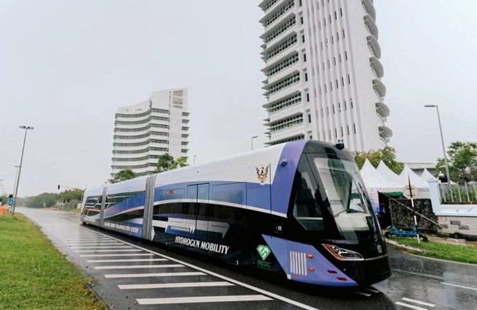World’s first hydrogen-powered 'smart tram' begins on-road testing in Malaysia