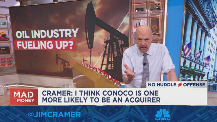 Jim Cramer says there is a bull market in oil and gas thanks to recent big mergers