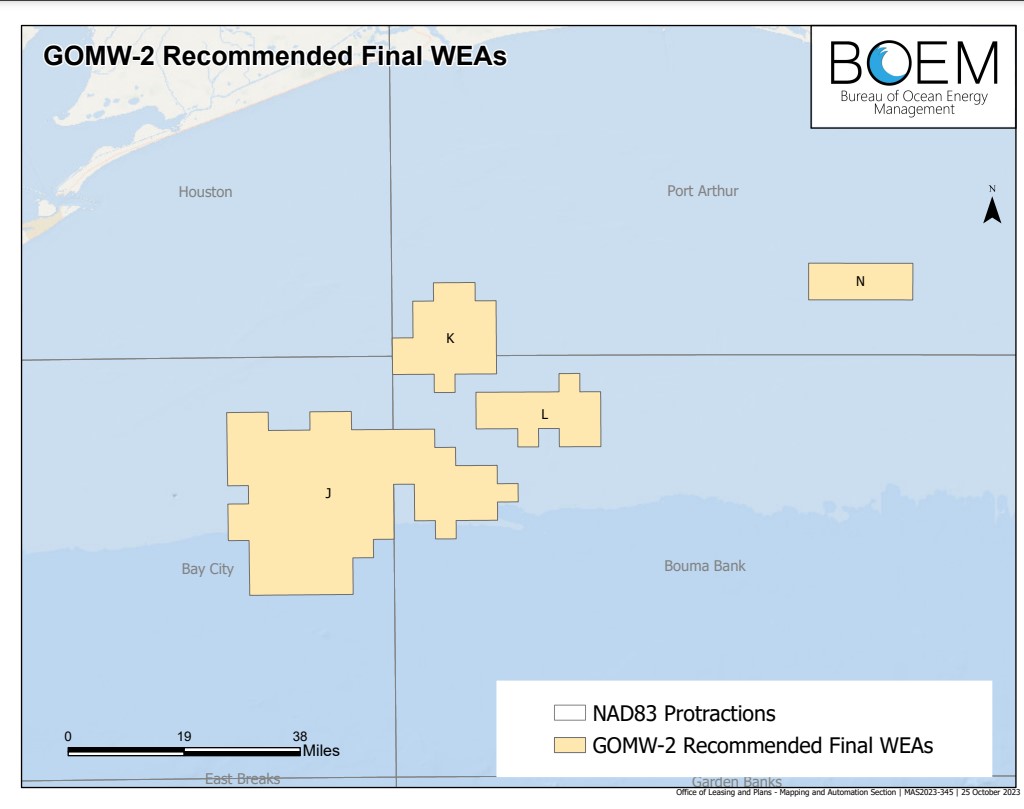 BOEM Designates Four Wind Energy Areas in Gulf of Mexico