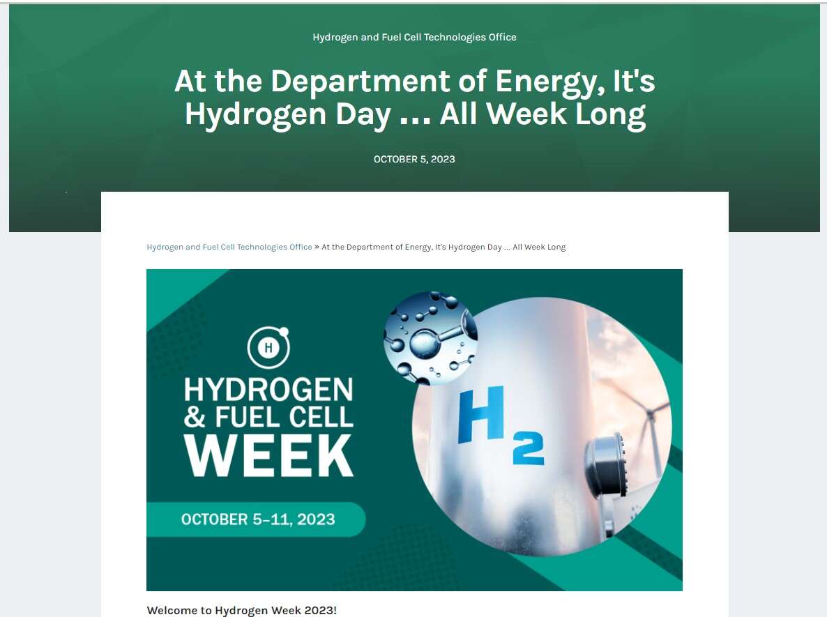 Department of Energy  |   Hydrogen Week