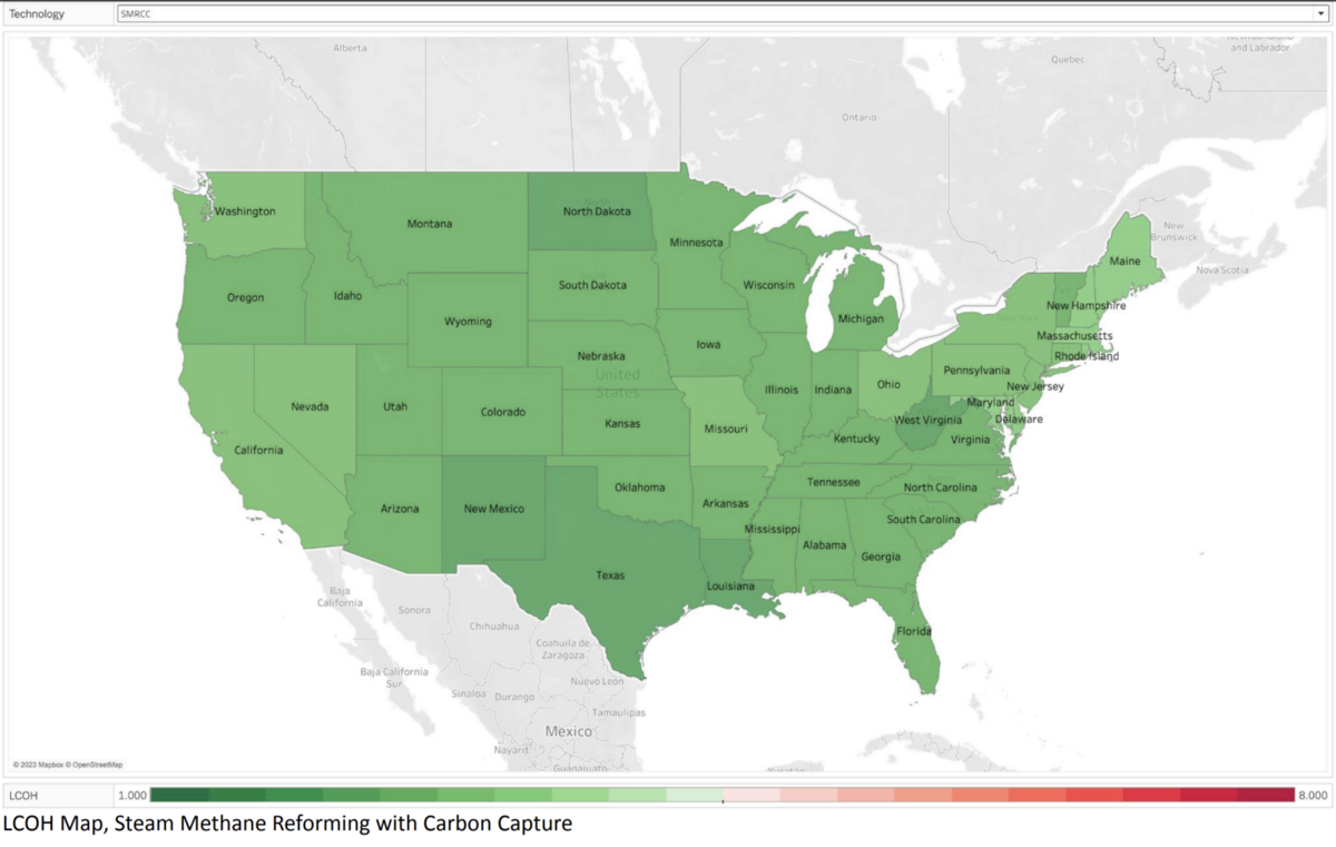 US Hydrogen Production: Texas and Louisiana Should Be the Lowest Cost Providers