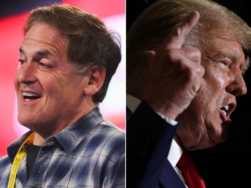 Mark Cuban says he's not voting for Donald Trump because he doesn't want 'a snake oil salesperson as President'