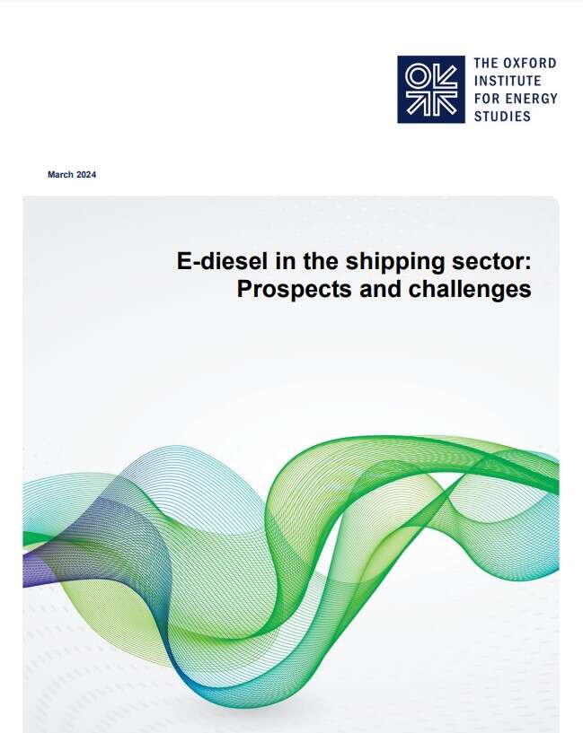 E-diesel in the shipping sector:  Prospects and challenge