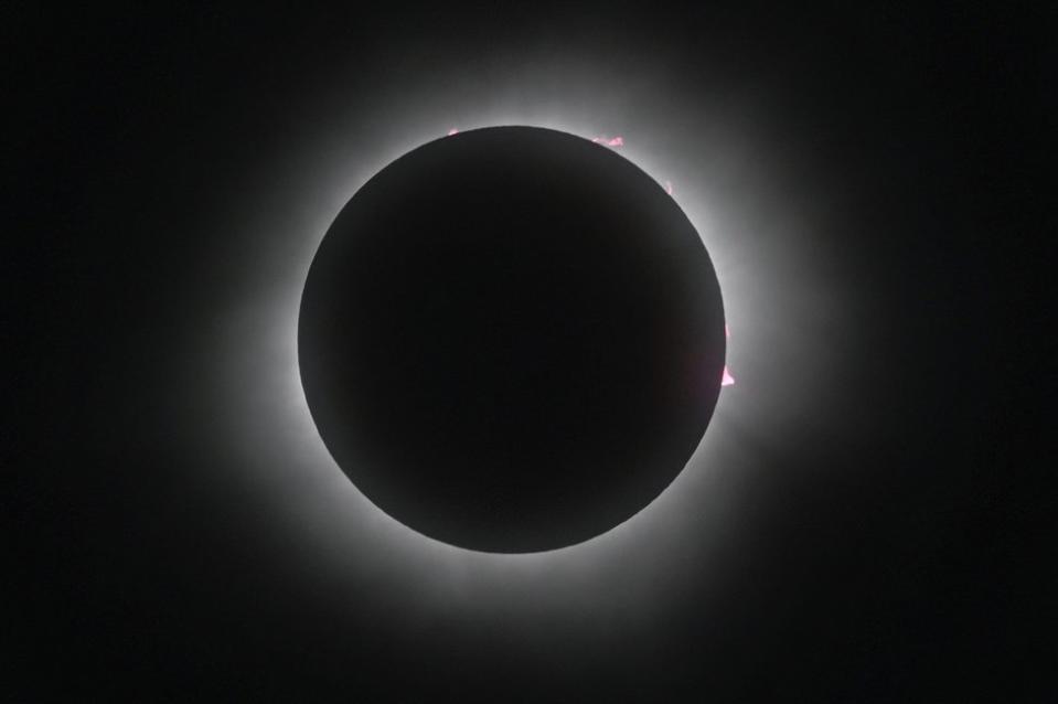 A total solar eclipse is seen from Mazatlan, Mexico April 8, 2024.