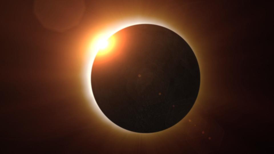 What a total solar eclipse looks like moments before totality