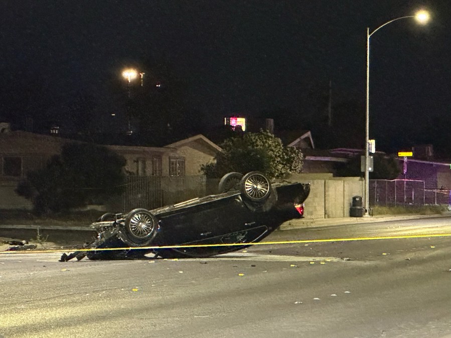 Police: Driver killed after crashing into block wall in west Las Vegas