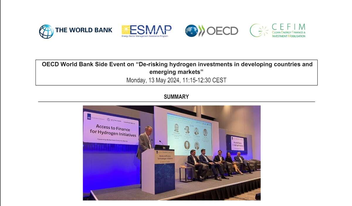 OECD & World Bank | De-risking hydrogen investments in developing countries and emerging markets