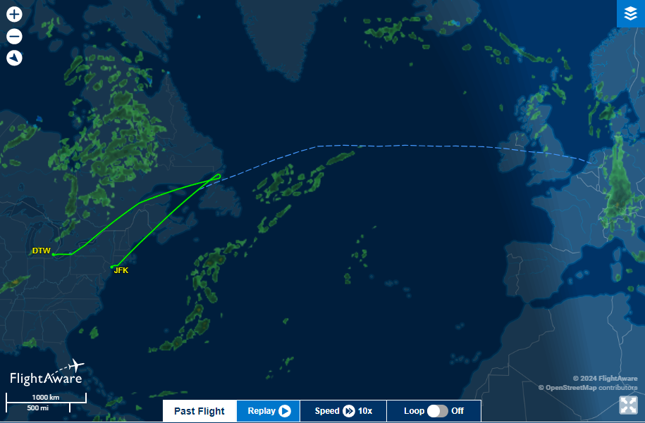 Detroit-Amsterdam Delta flight diverted to NYC after passengers were served spoiled food