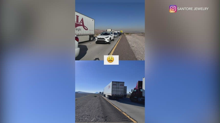 Motorists stuck between L.A. and Las Vegas as a ‘hard closure’ on I-15 stifles traffic