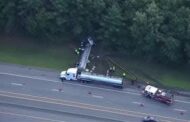 Oil tanker crash, hazmat response shuts down highway near Massachusetts-New Hampshire border