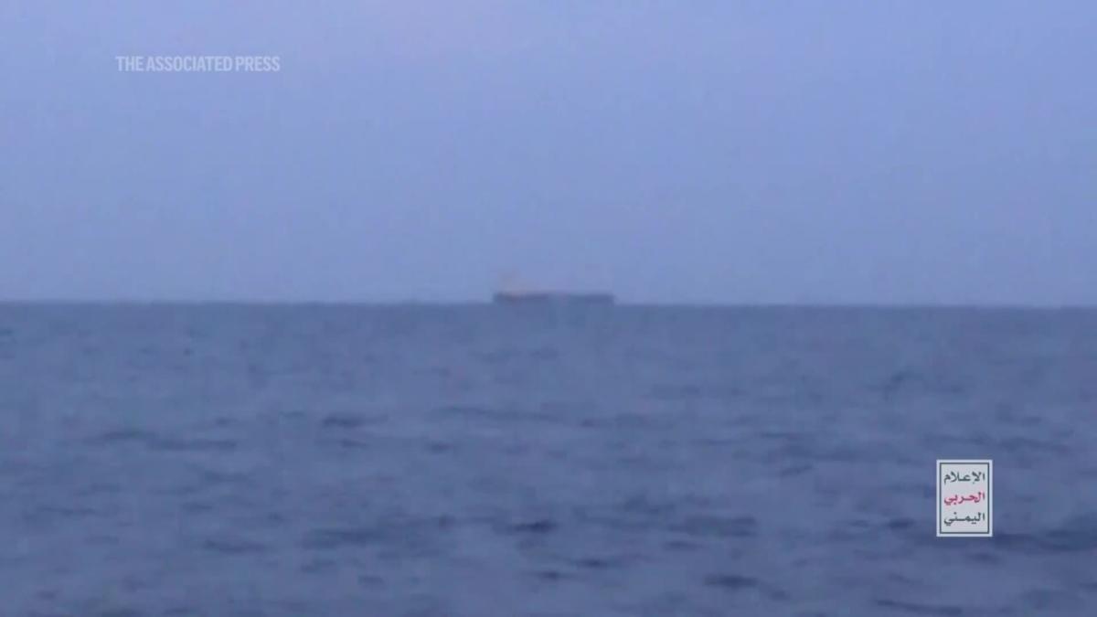 Yemen's Houthis release video showing explosions on oil tanker they claim to have attacked