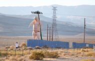 What about crowd size? 43ft nude Trump statue erected along Las Vegas highway