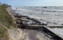 North Carolina beach erosion exposes old military site, forces closure due to petroleum odors