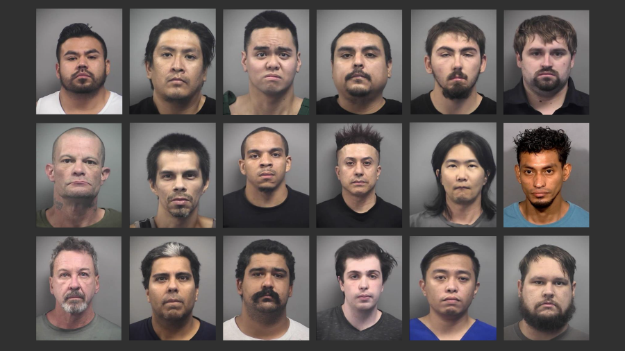 18 arrested in undercover North Las Vegas child sex predator operation