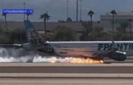 Flight catches fire while making hard landing at Harry Reid International Airport in Las Vegas