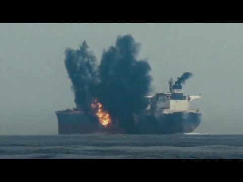 Houthis Release Video of Drone Striking Oil Tanker in Red Sea