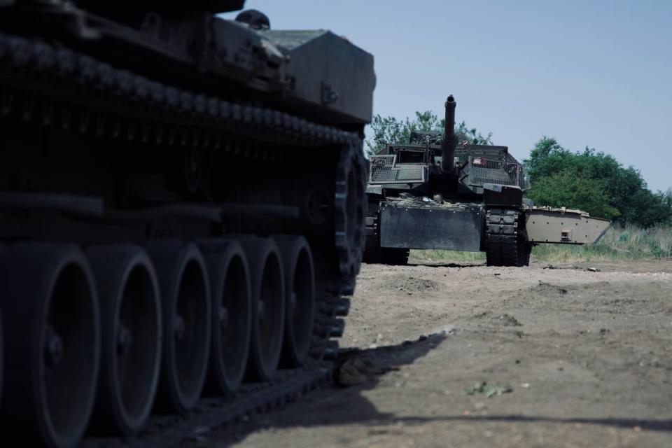 The Abrams tank built to fight the Soviets appears to be at war on Russian soil