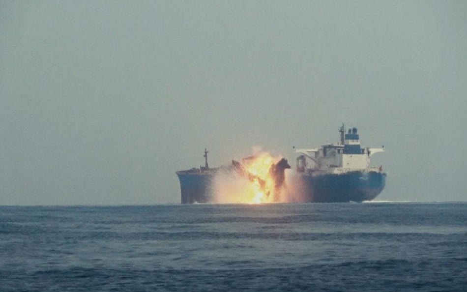 Watch: Yemen’s Houthi rebels strike British oil ship in Red Sea