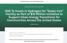 DOE To Invest in Hydrogen for 