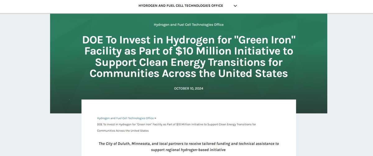 DOE To Invest in Hydrogen for 