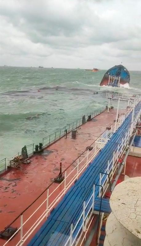 Third tanker sends distress call as oil washes up on Russia's Black Sea coast