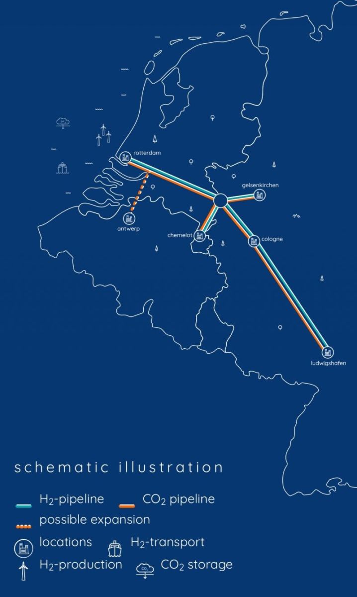 Carbon Dioxide and Hydrogen Pipeline Infrastructure  | Rhine Delta Corridor