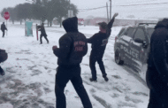 Houston Police and Fire Department Duke It Out in Snowball Fight