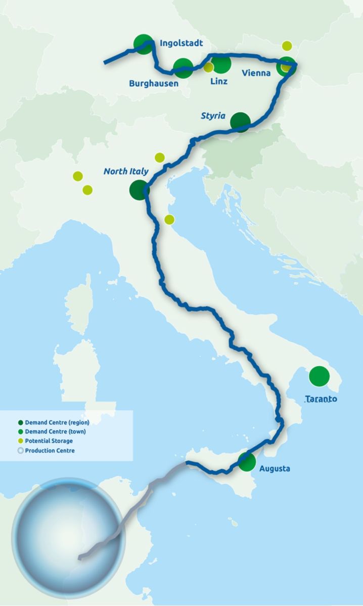 Five countries declaration of intent on southern hydrogen corridor