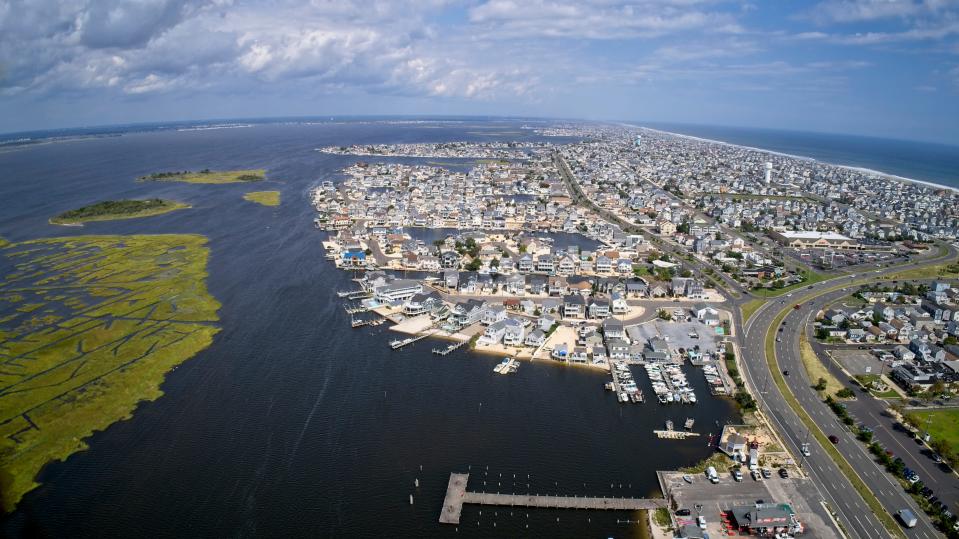 Aerial view of Barnegat Bay