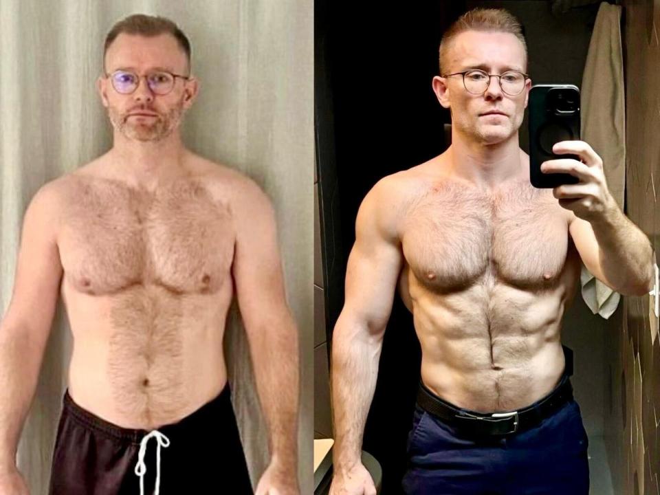 A man in his 40s made 3 changes to his diet and workouts to build muscle, burn fat, and reboot his energy