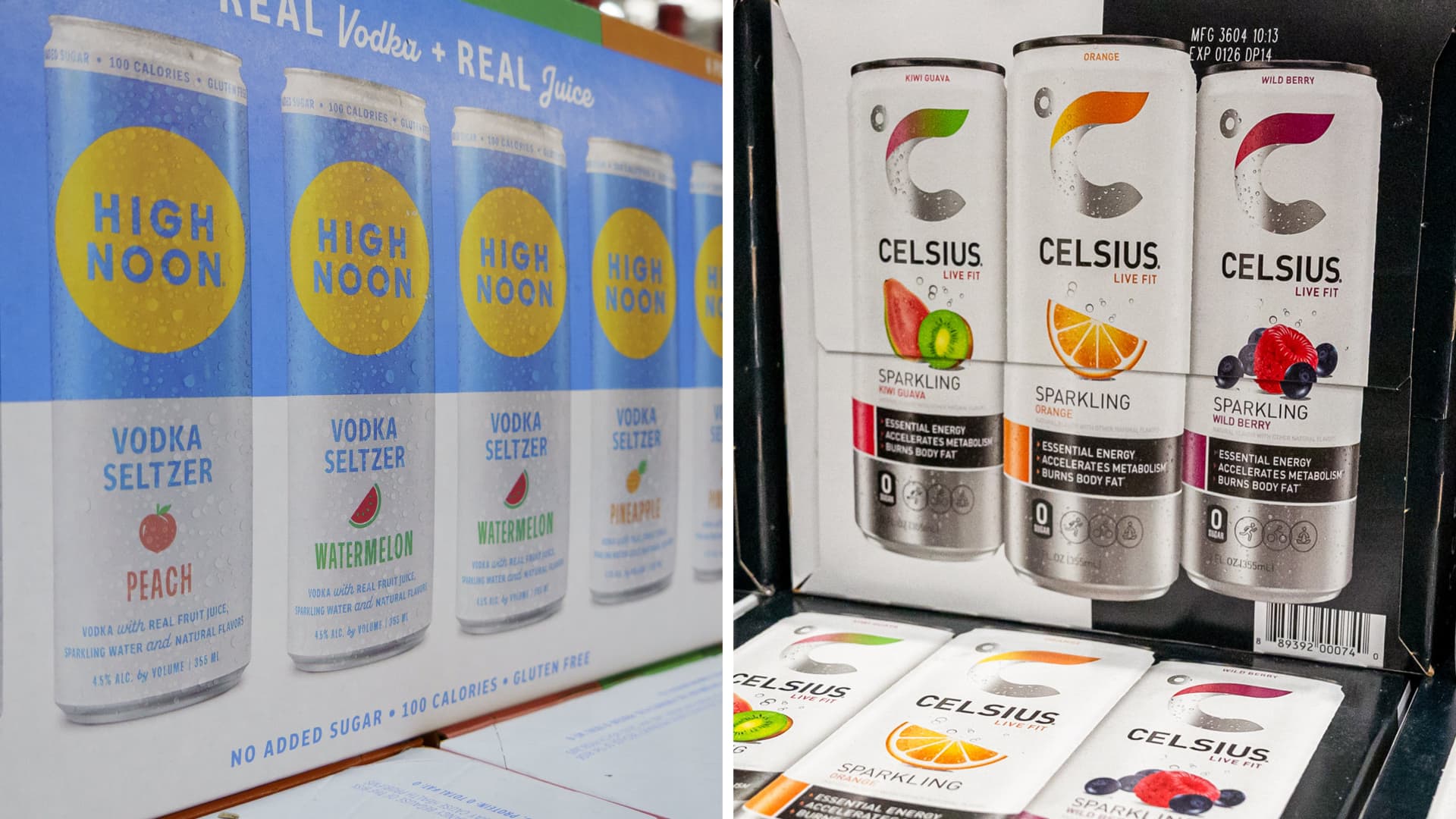 High Noon recalls some 12-packs, saying they may contain Celsius energy drink cans filled with vodka seltzer