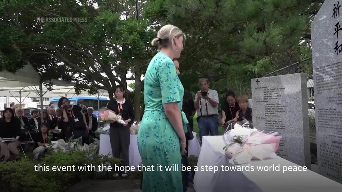 Ceremony held in Nagasaki, Japan to honor WWII Dutch POWs who were held under harsh conditions