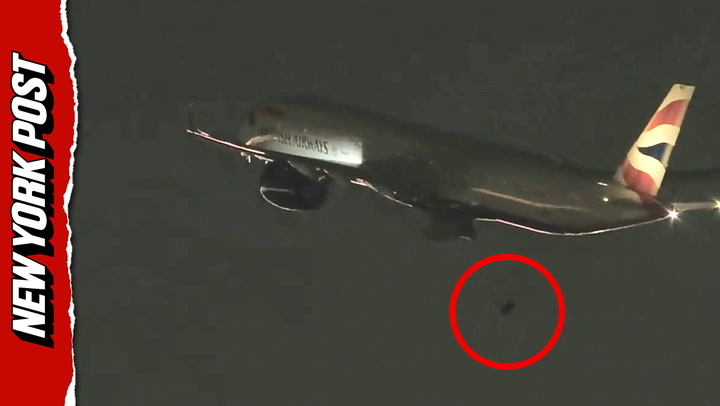 Terrifying moment shows British Airways Plane lose wheel during takeoff in Las Vegas