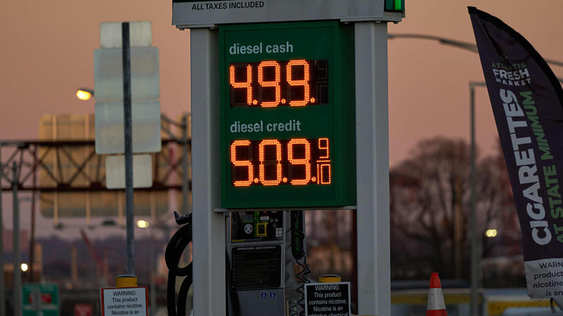 Diesel prices surge to $5 per gallon, highest since 2022, as Iran war disrupts global oil supplies