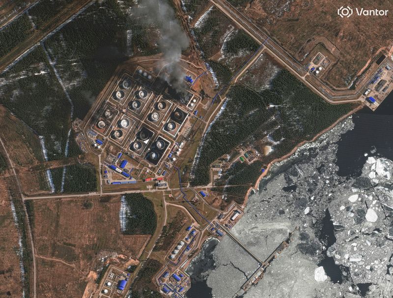 Exclusive-Russia's Primorsk oil terminal lost 40% of storage to drone attacks, satellite images show