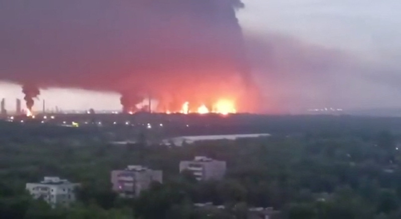 Ukrainian drones hit oil refinery in Russia's Ryazan, Ukraine says