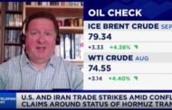 U.S. oil jumps above $75 a barrel after Trump reinstates Strait of Hormuz blockade on Iranian ships