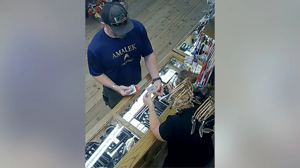 Gregory Vandenberg checking out while purchasing fireworks at a New Mexico travel center on June 12, 2025