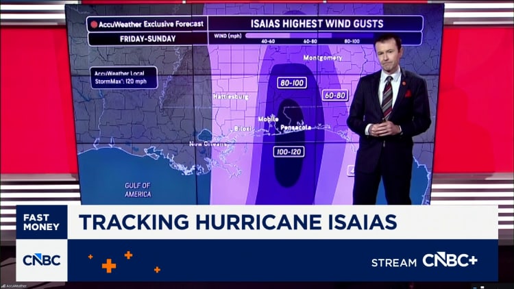 Hurricane Isaias disrupts U.S. oil production in Gulf of Mexico, threatens refineries